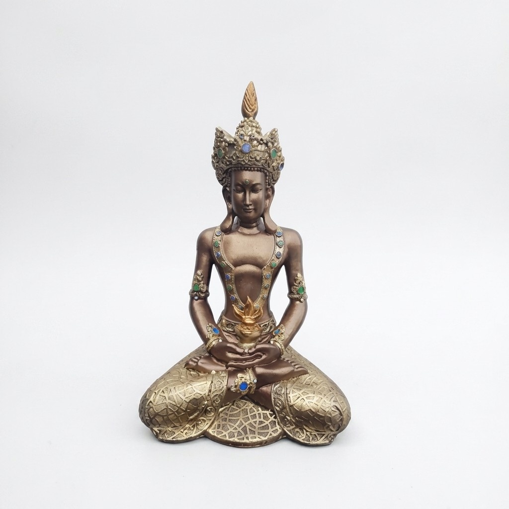 Meditating Buddha figure decorative sculpture statue 50 cm height (B87)