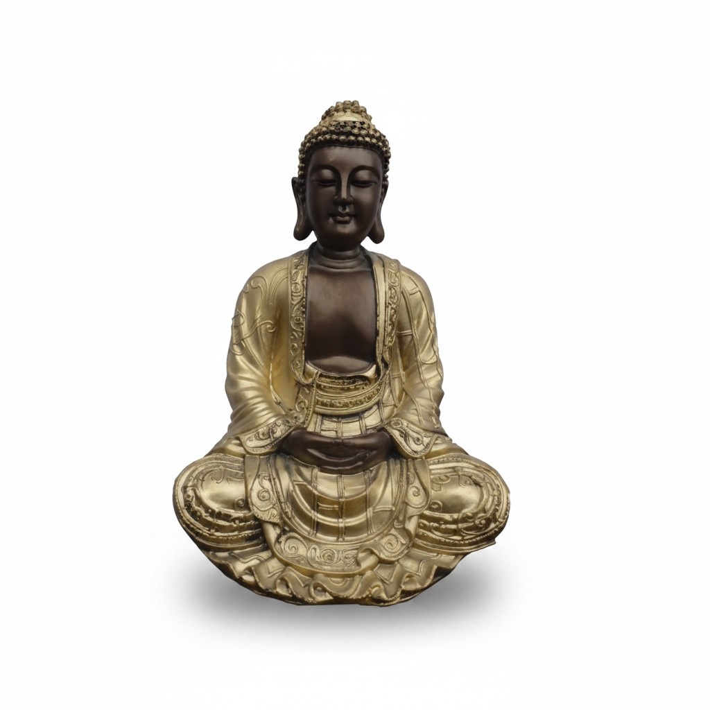 Meditating Buddha figure decoration sculpture statue 34 cm height (B46)