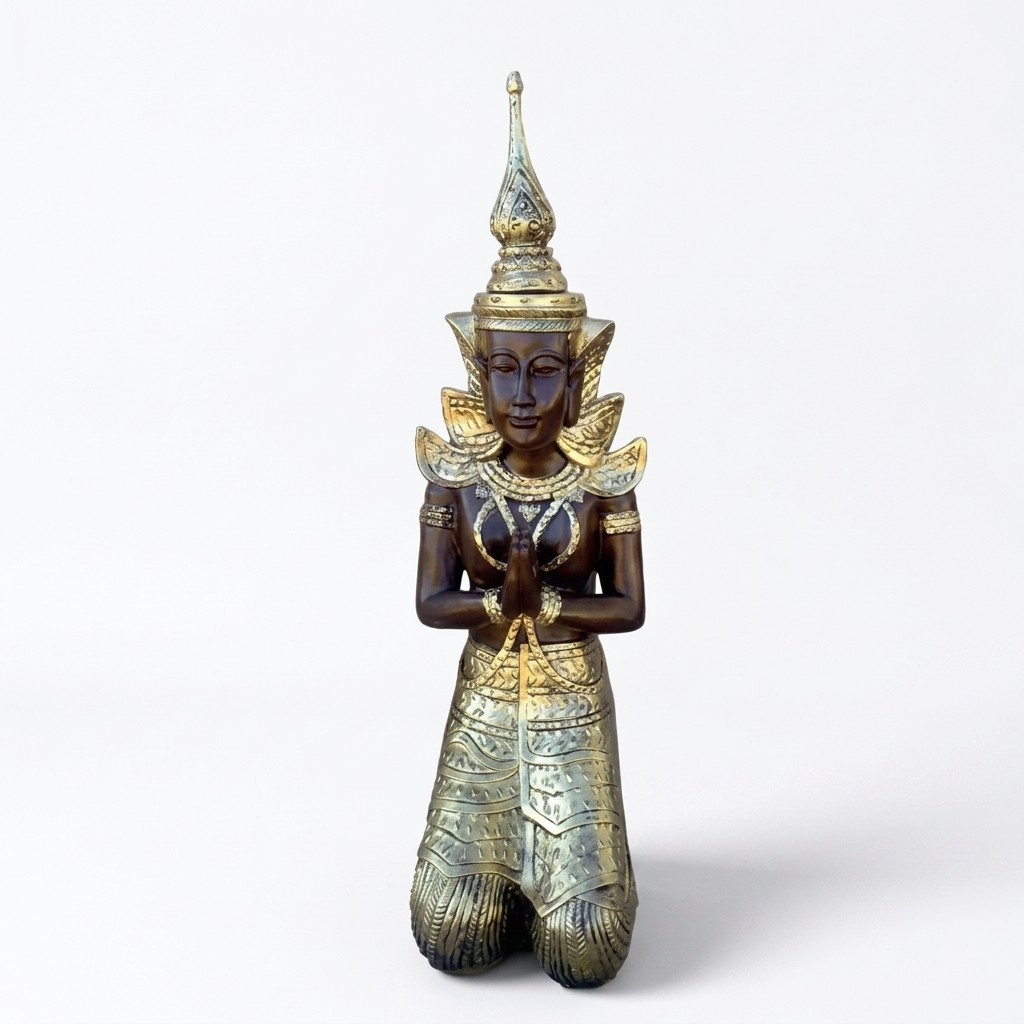 Decorative figure of Malaysian praying Buddha sculpture 71 cm height (B5)
