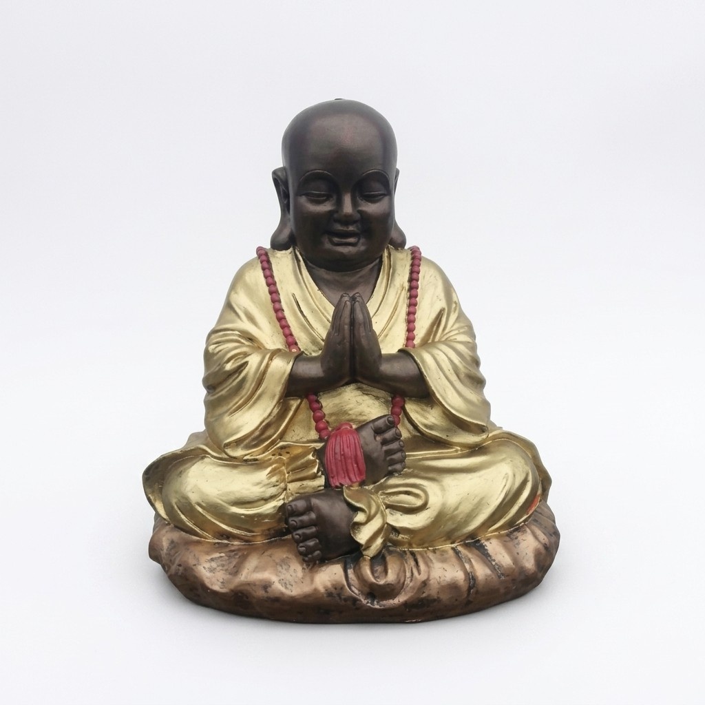 Praying Budai figure decorative sculpture statue 50 cm height (B64)