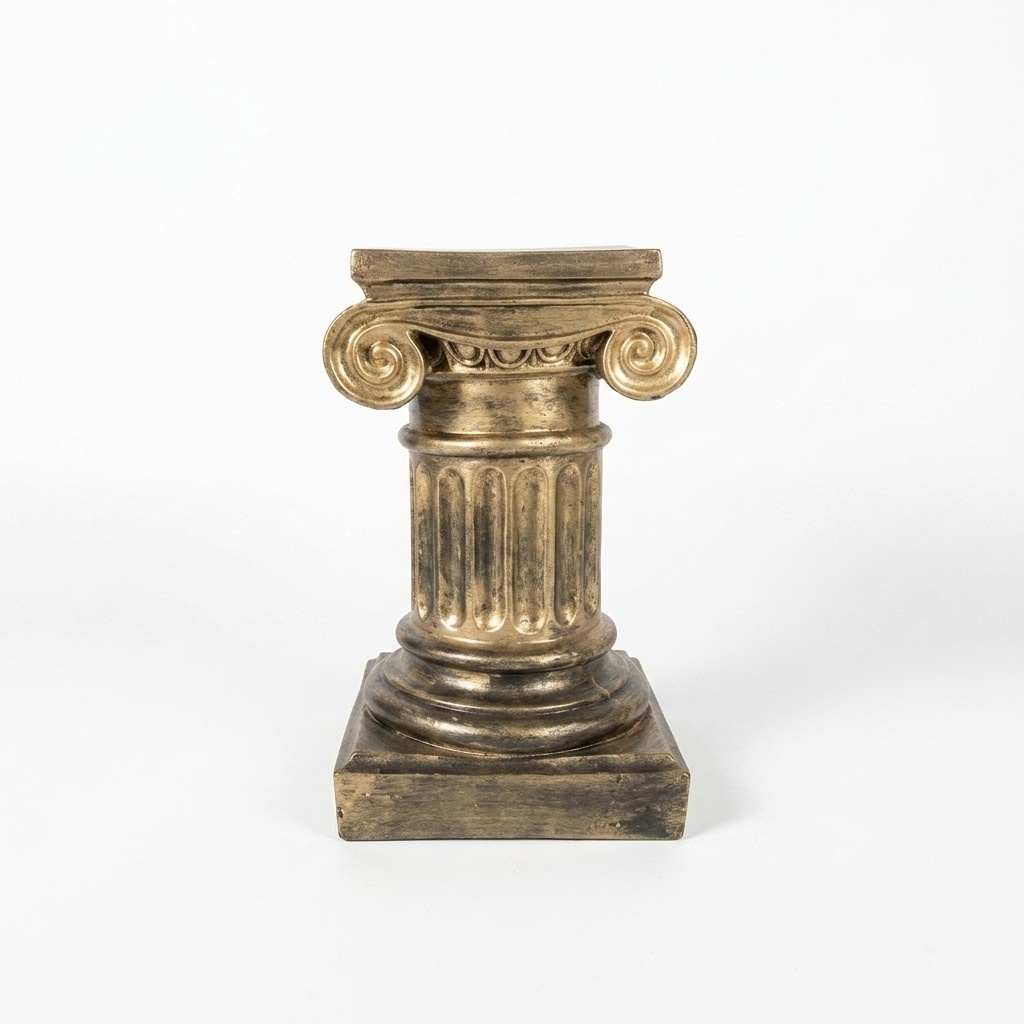 Decorative column figure in antique greek ionic pillar style 59cm height C10