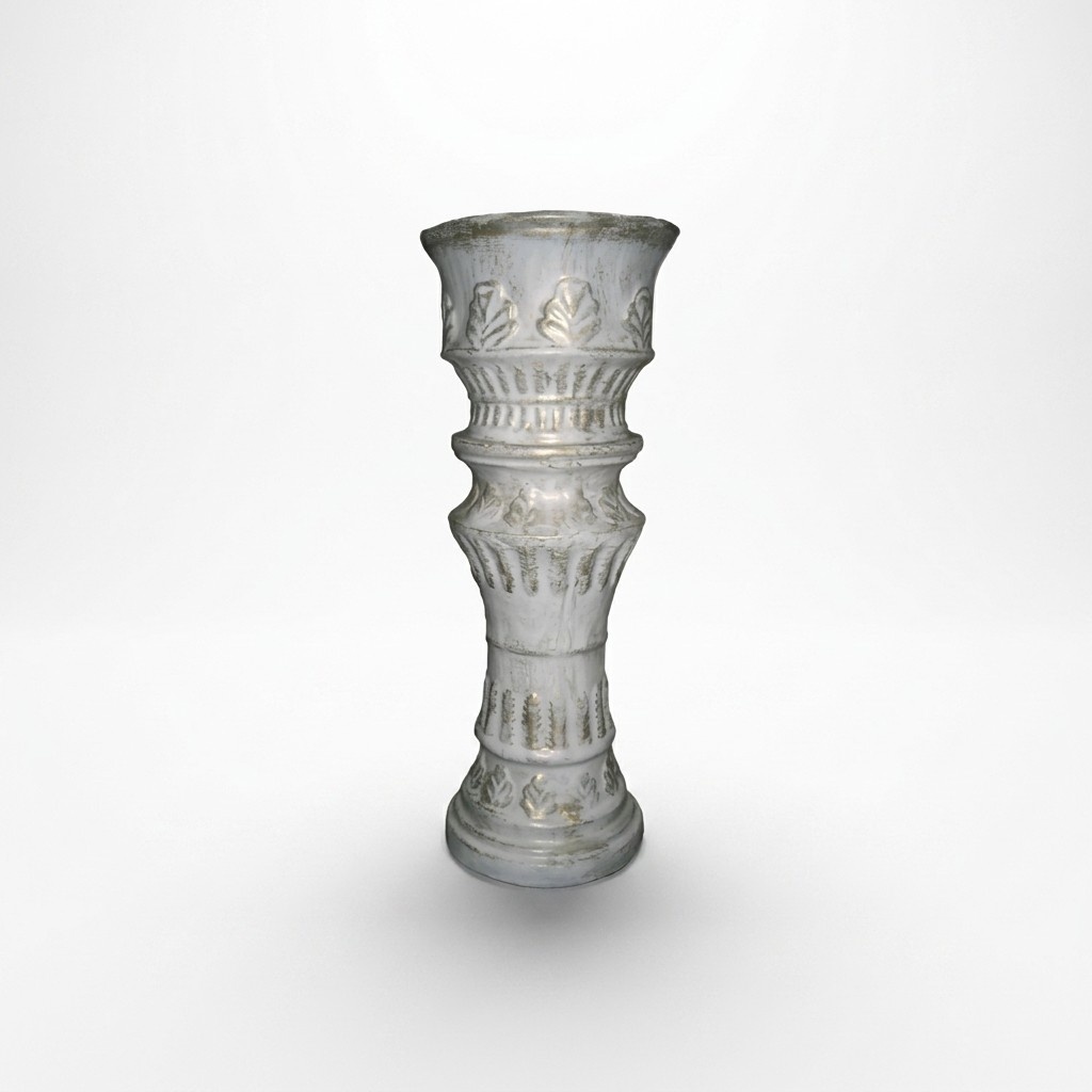 Ornamental figure column statue with natural obsolescence imitation 69 cm height (C17)