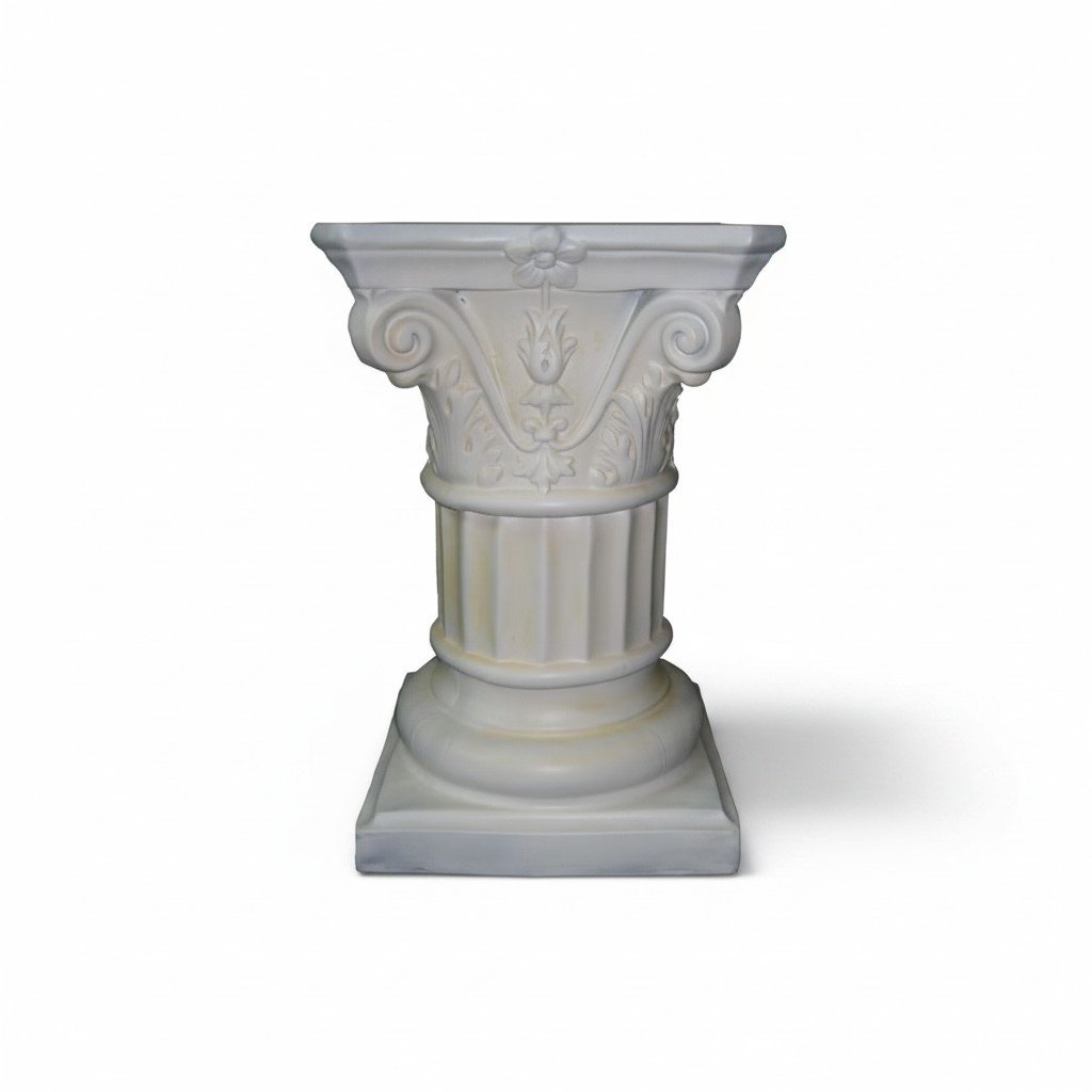 Antique corinthian column style decorative pillar figure statue 53 cm height (C21)