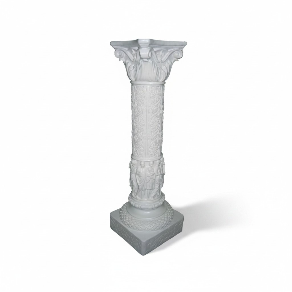 Decorative column figure in antique greek corinthian pillar style 72cm height (C4)