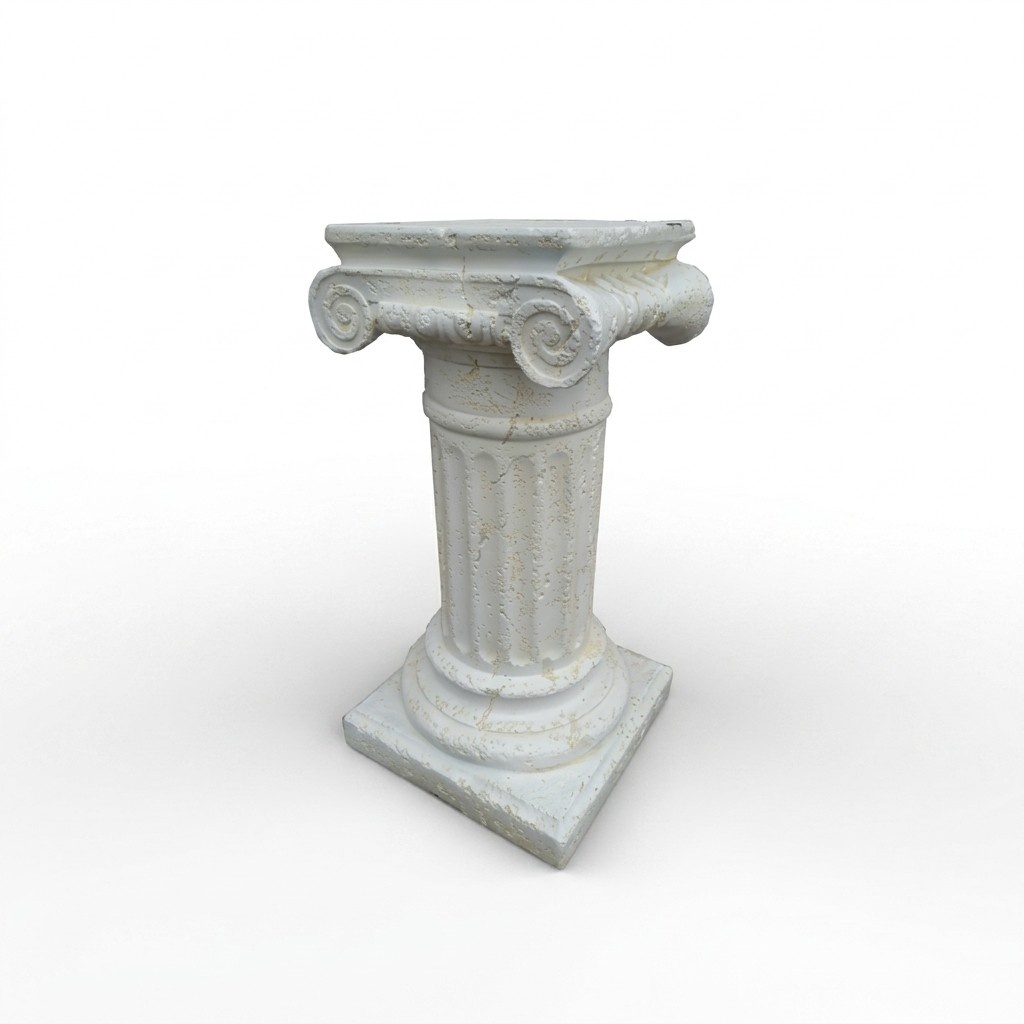 Decorative column figure statue in antique greek ionic pillar style with natural obsolescence imitation 70 cm height WG2020 (C41)