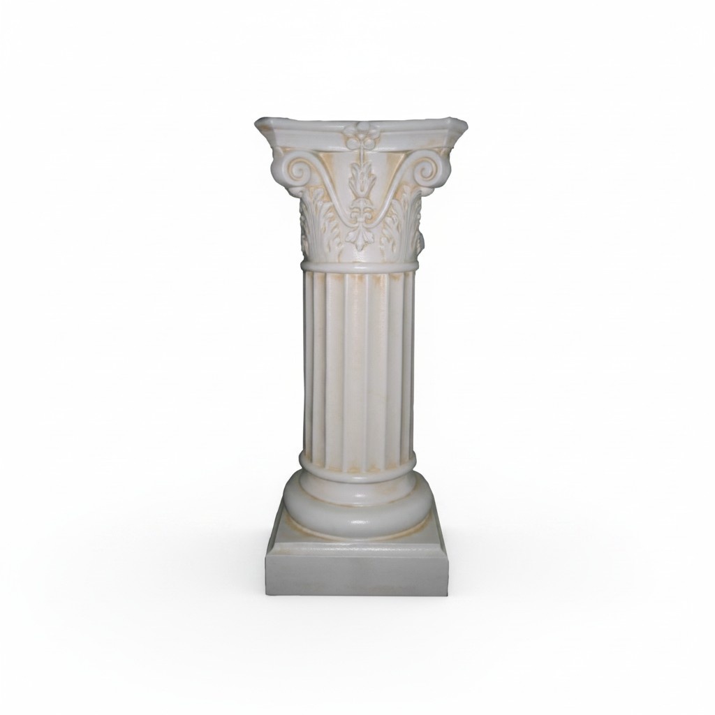 Corinthian antique greek pillar style decorative column figure statue 82 cm height (C42)
