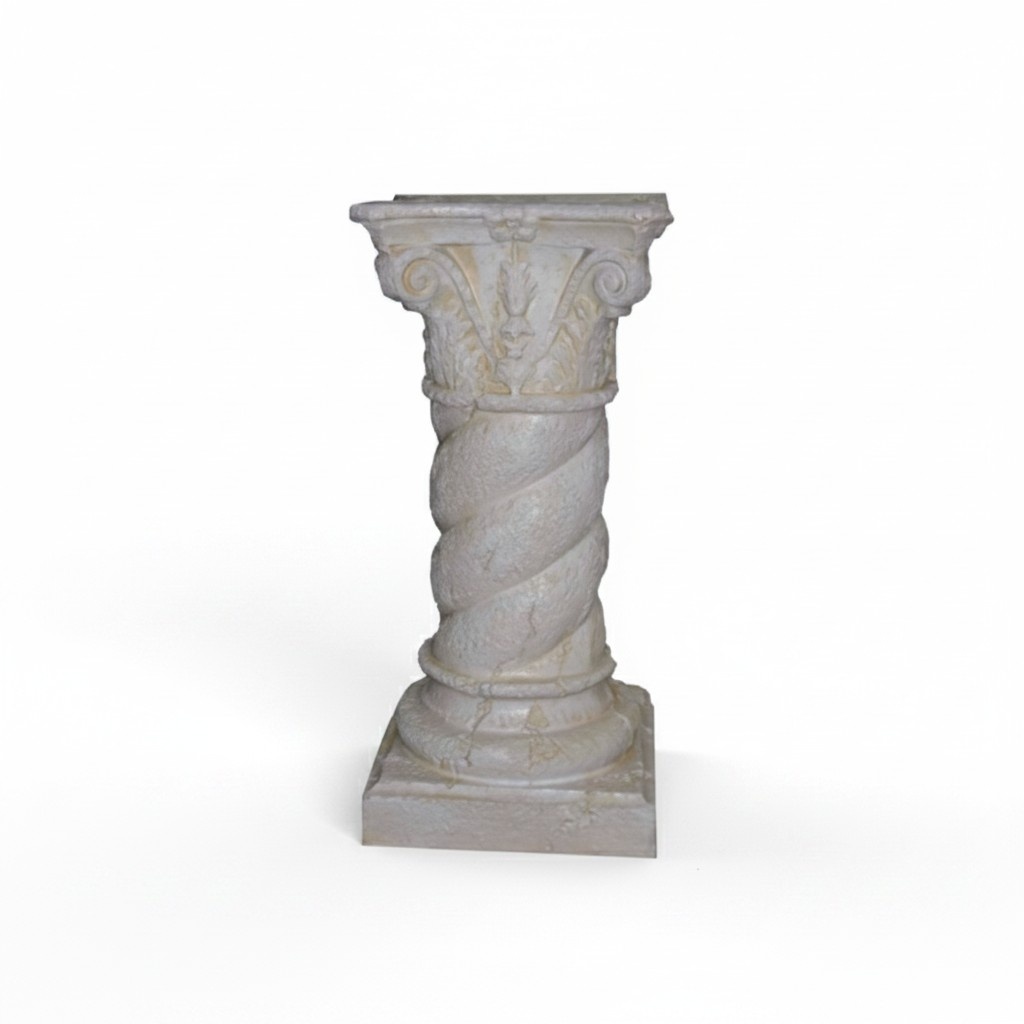 Antique greek corinthian pillar style decorative column figure with natural obsolescence imitation 75 cm height WG2020 (C43)