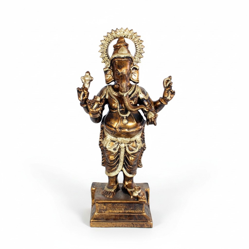 Golden Ganesha decorative figure statue sculpture 71 cm height WG2020 (B18)
