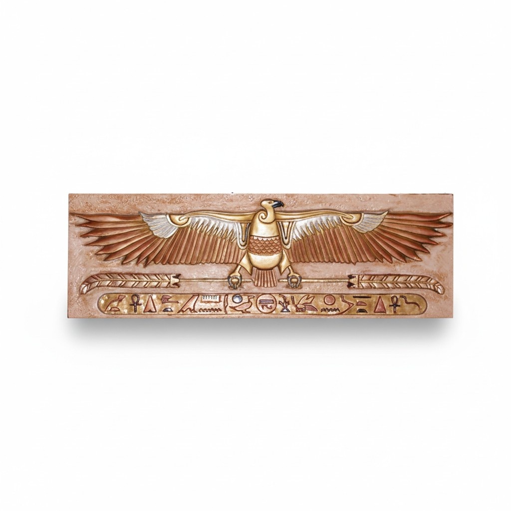 Decorative ancient egyptian wall relief picture with hieroglyphs 36x113cm WG2020 O5