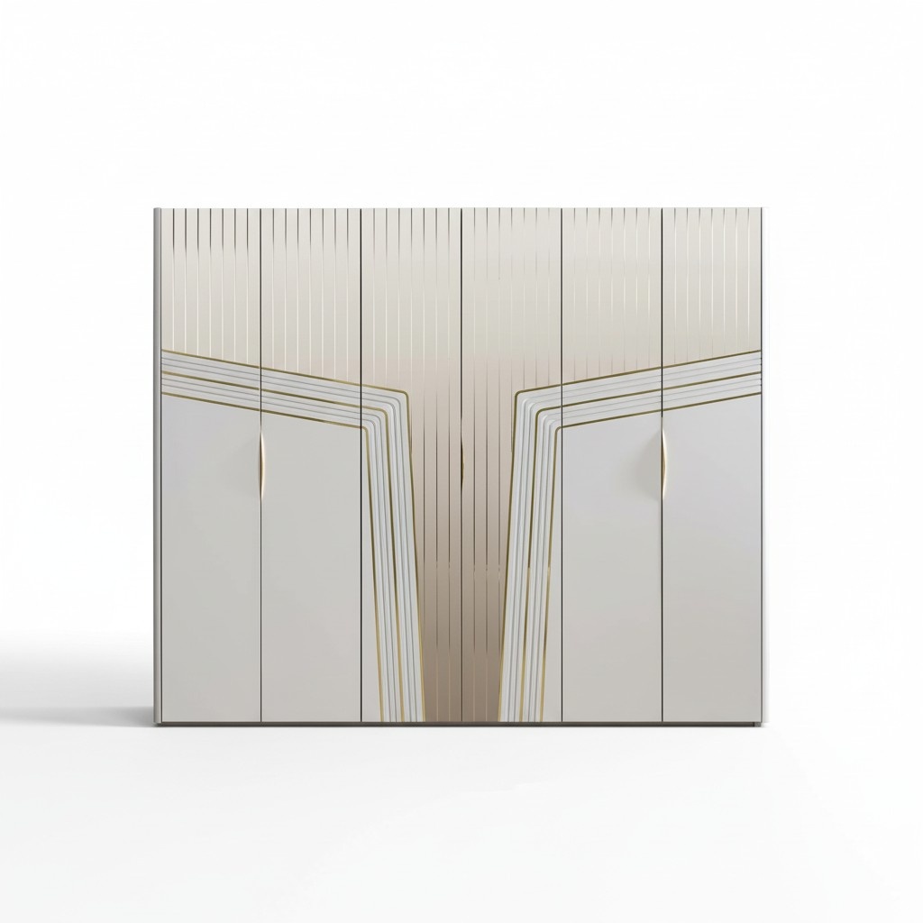 Modern White Wardrobe Wooden Wardrobe Bedroom Luxury Furniture