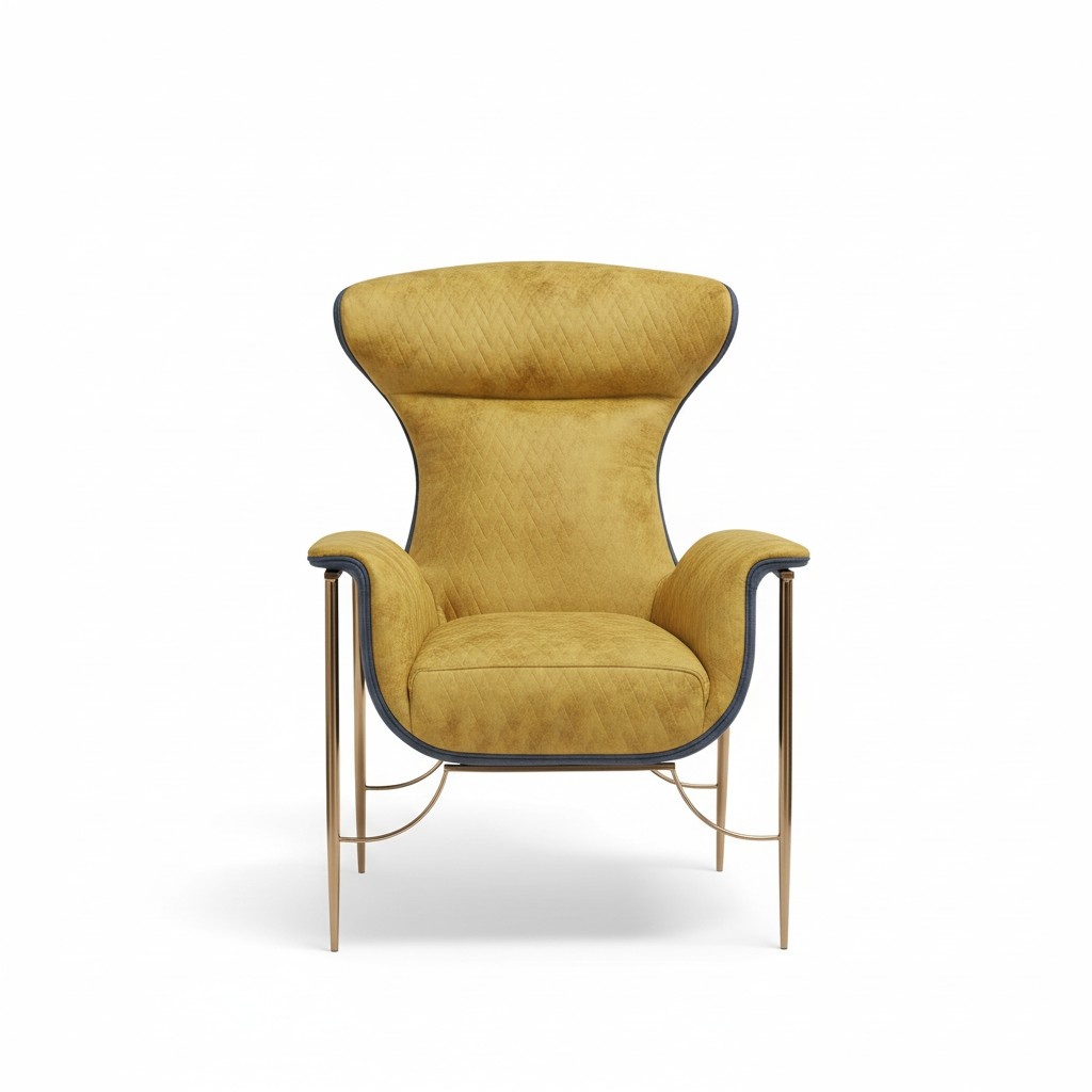 Design Armchair Lounge Club TV Chair Relax Conference Office Metal