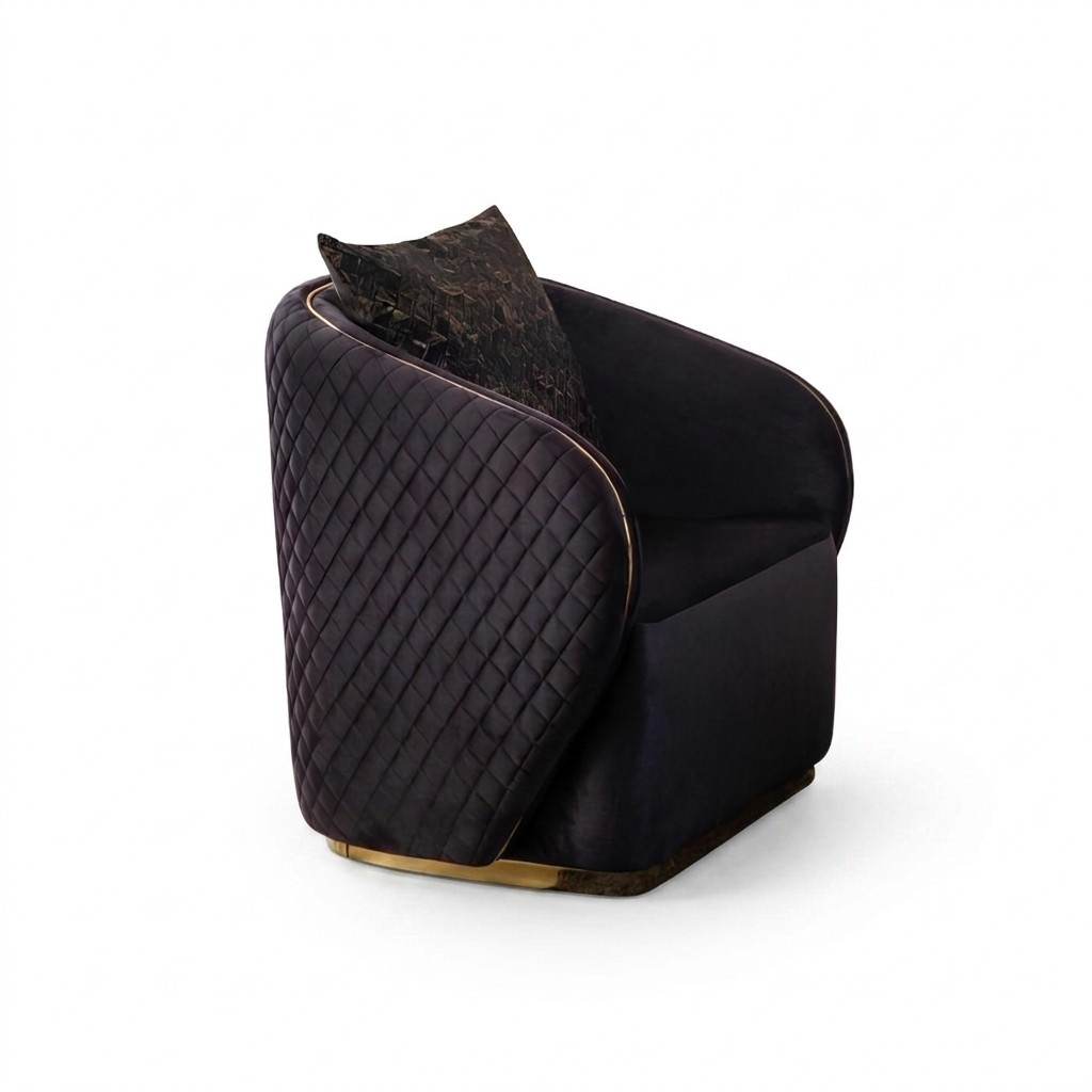 Design Armchair Lounge Perfect Furniture Chairs Textile Upholstery Seat Luxury New