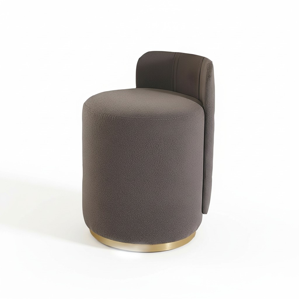 Design Armchair Luxury Ottoman Dressing Table Stool Round Cushion Chair New Bench