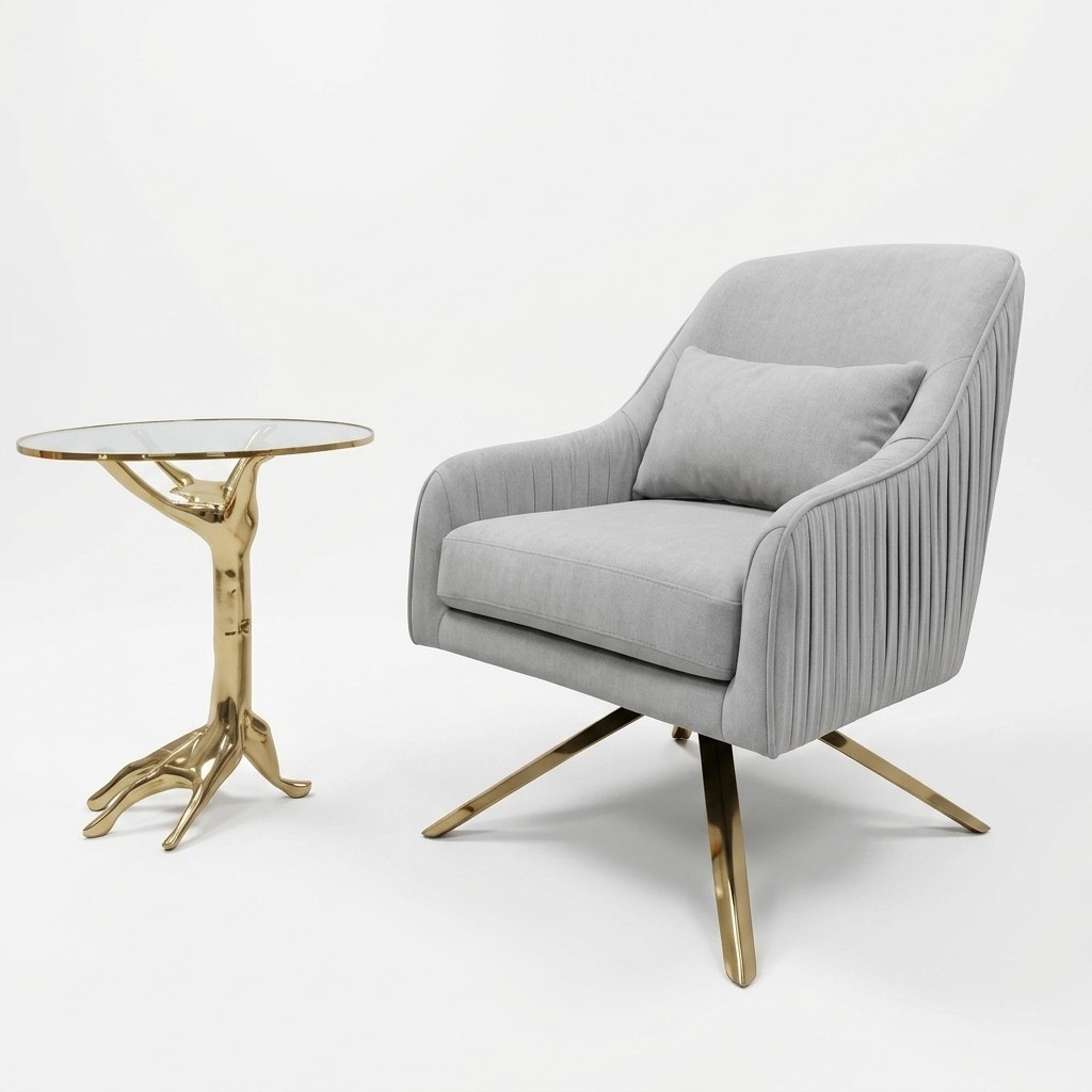Design Armchair Metal Lounge 4x Set Group New Chairs Relax Set Club Chair