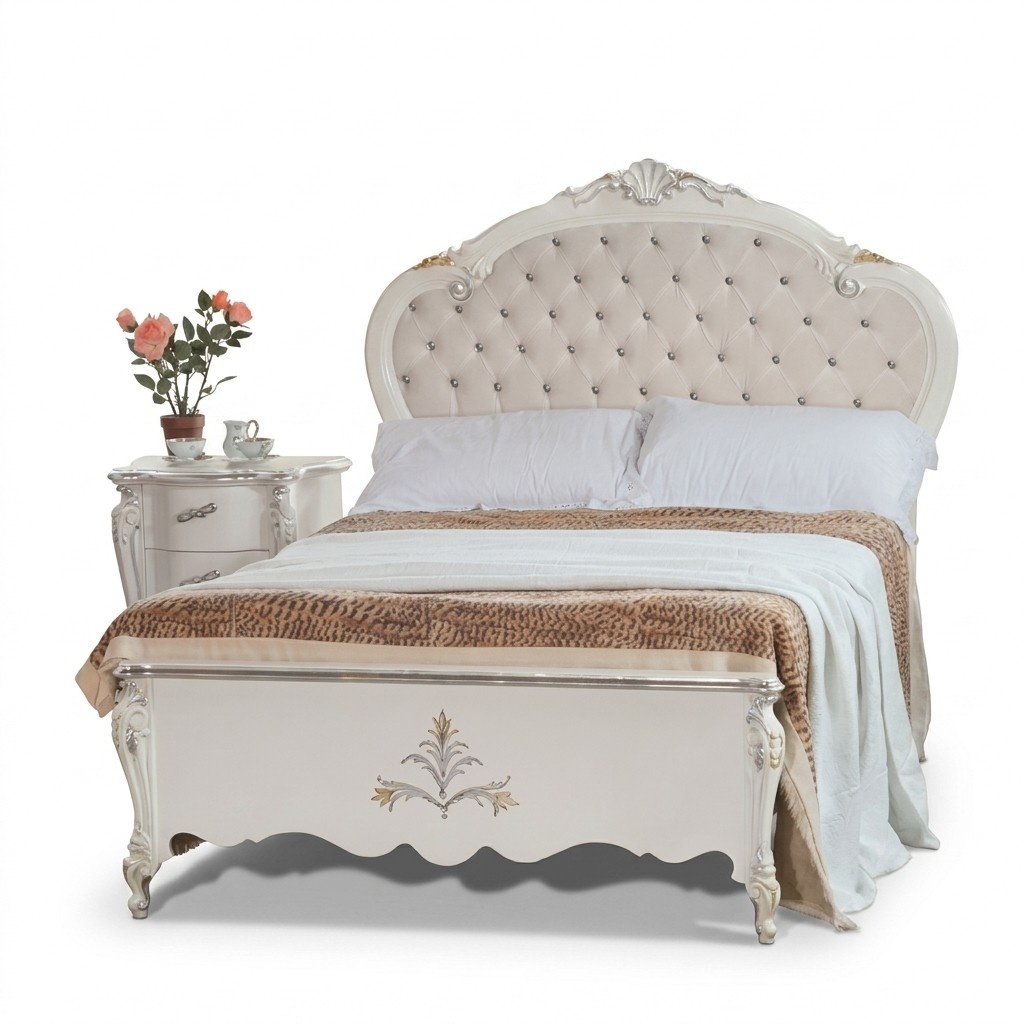 Design bed 120x200cm Chesterfield Wooden Bed Beds Hotel Room Marriage