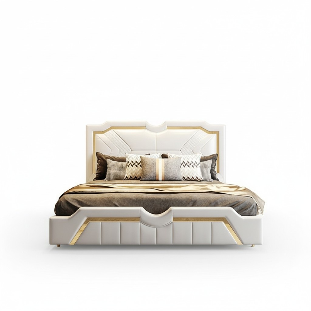 Design Bed Cushion Luxury Double Hotel Beds Marriage 180x200cm Sleeping Room Leather