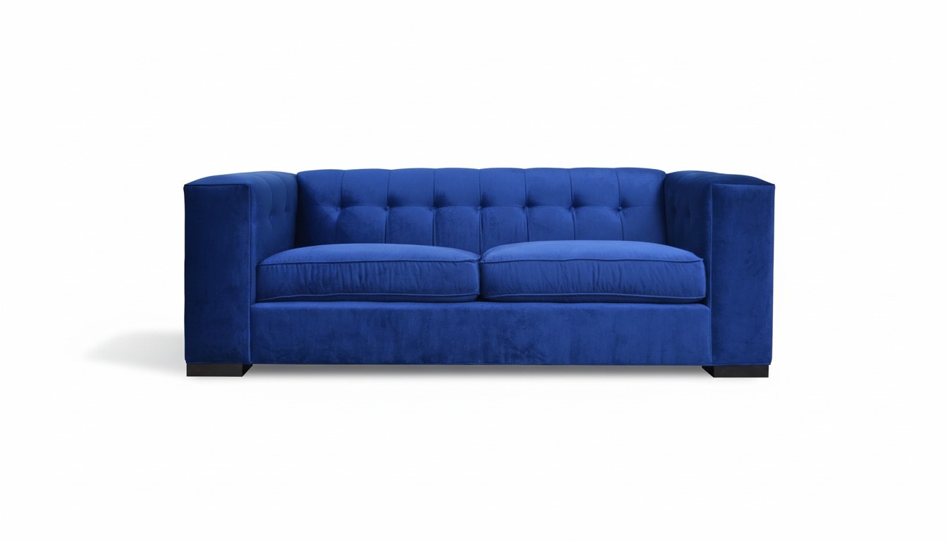 Design blue sofa 3 seater living room fabric couch couches upholstery sofas new XXL