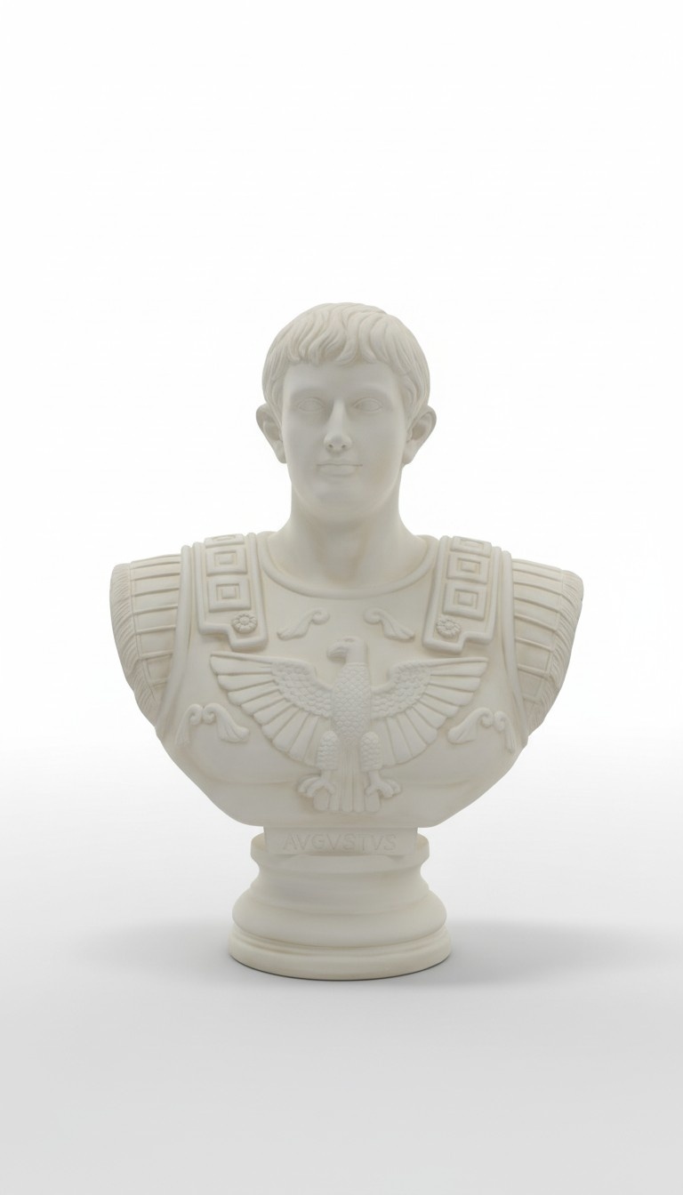 Design Bust Emperor Augustus Figure Statue Figures Sculptures Sculpture Decoration