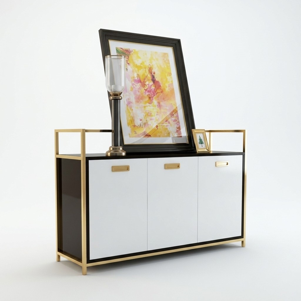 Designer Chest of Drawers Luxury Stainless Steel Chests of Drawers Shelf Console Furniture New