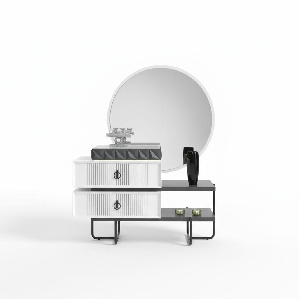 Design chest of drawers Sideboard 2-piece mirror furniture