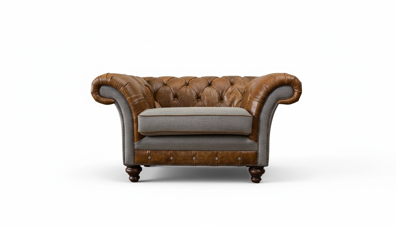 Design Chesterfield Armchair 1 Seater Couch Luxury Classic Textile Sofas