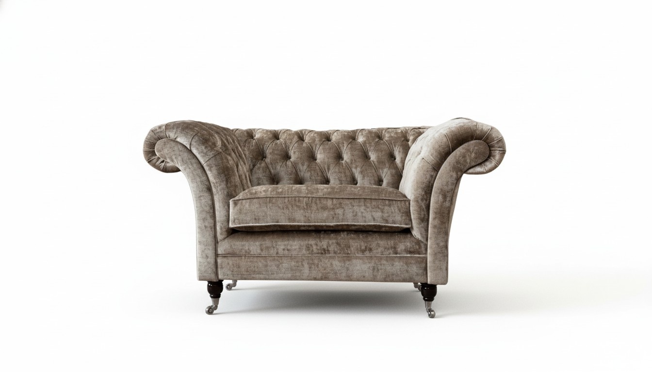 Design Chesterfield armchair 1 seater couch upholstery luxury textile sofas