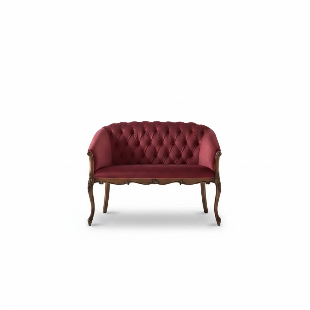 Design Chesterfield Sofa 2 Seater Couch Luxury Classic Textile Sofas