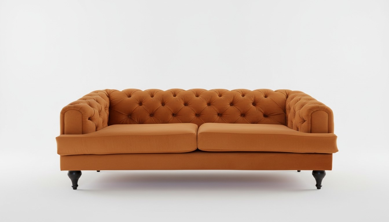 Design Chesterfield sofa set 4-seater fabric couch sofa upholstery sofas new Comfortable