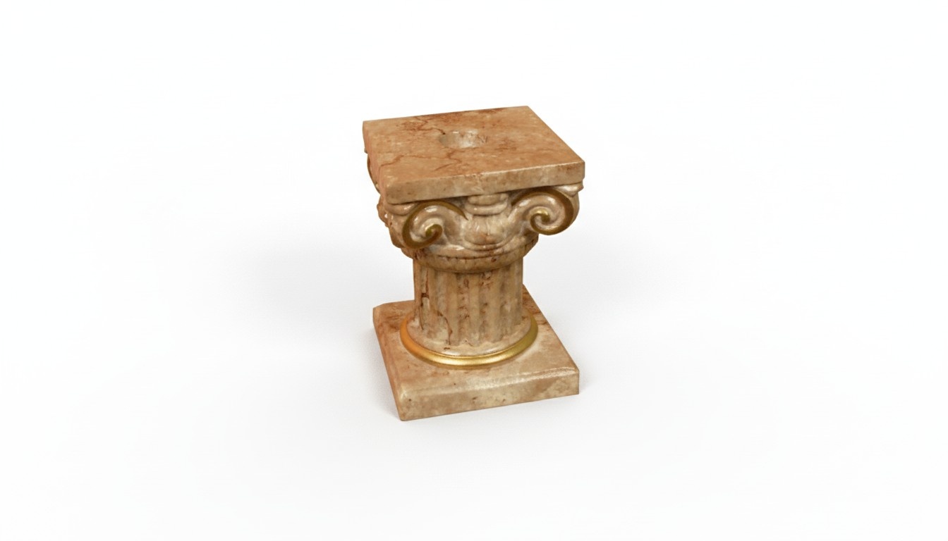 Decorative floor column in antique roman composite style 14,5 cm height, model - 6331