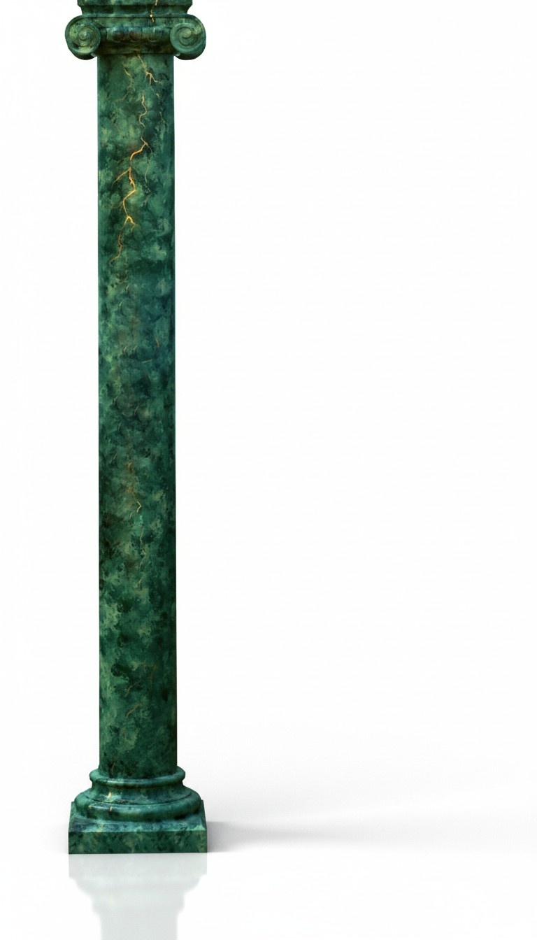 Decorative high column in antique greek ionic order style 210 cm height, model - 1078