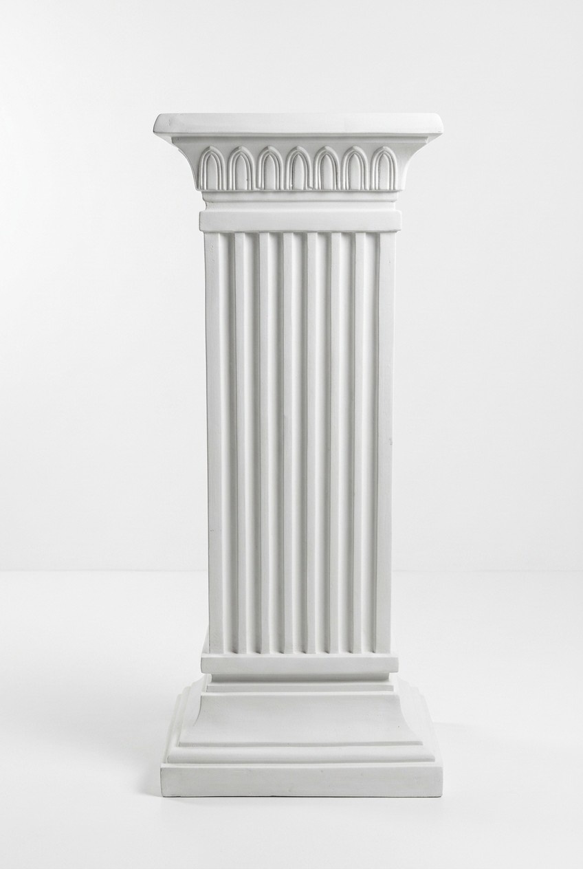 Sand colored decor figure designed as an antique greek column 101x35cm