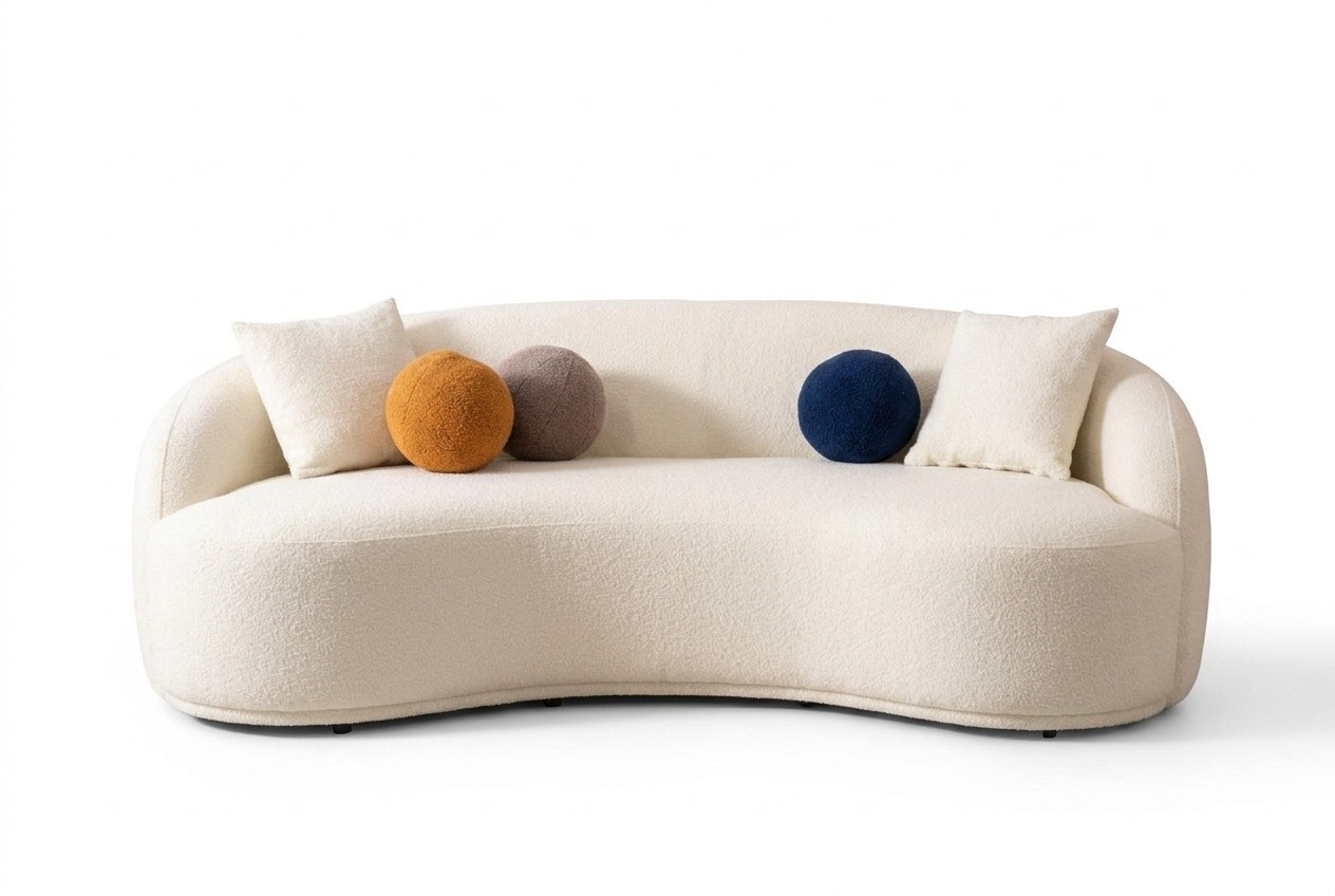 Design Couch Semicircular Couches Luxury Sofa Upholstered Furniture 4 Seater XXL Big