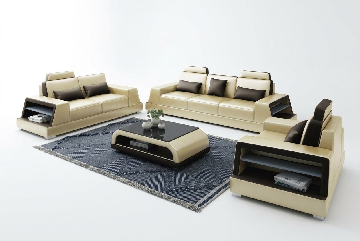 Design Couch Sofa Set Upholstered Sofas Couches Seating Sets New 3+1 Seater