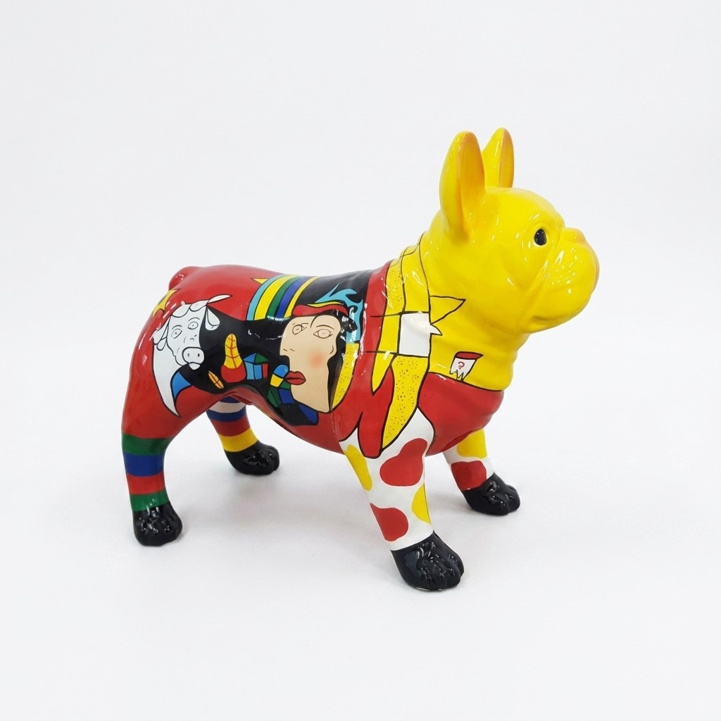 Design Decoration Figure Dog Plastic Garden Sculpture Statues 75x100 cm
