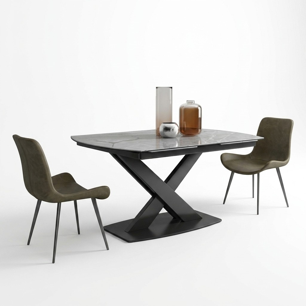 Design dining room group table + 2 chairs seat upholstery set tables reclining chair
