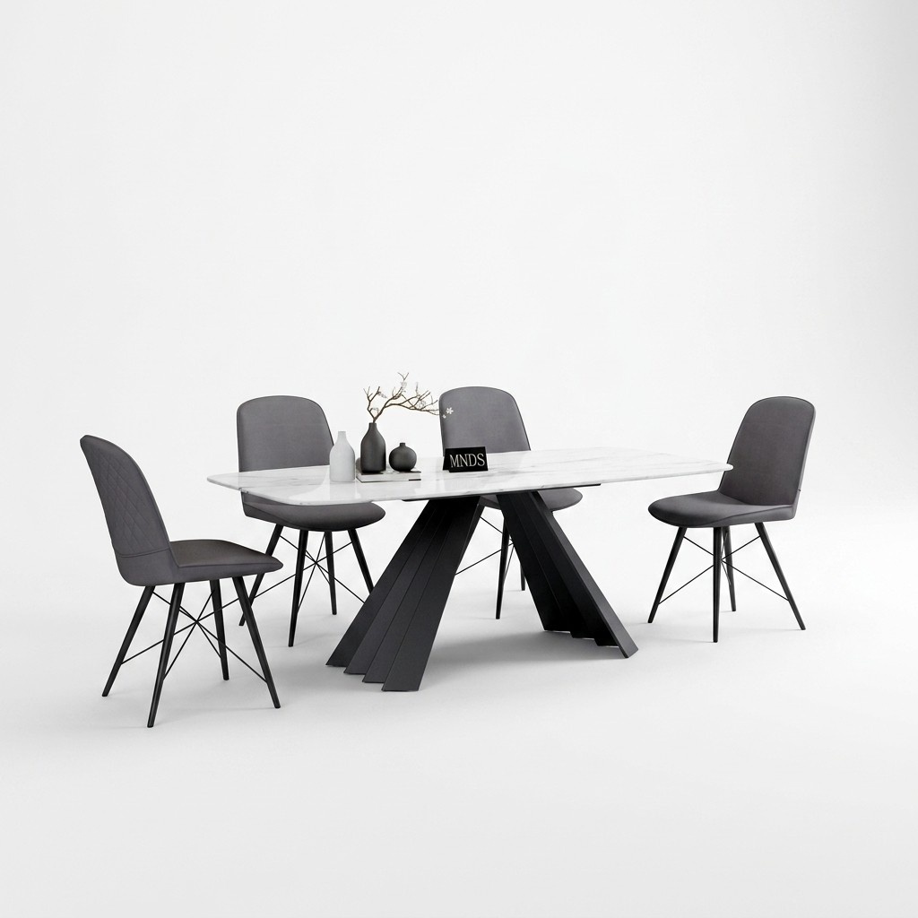 Design dining room group table + 4 chairs seat upholstery set tables recliner chair
