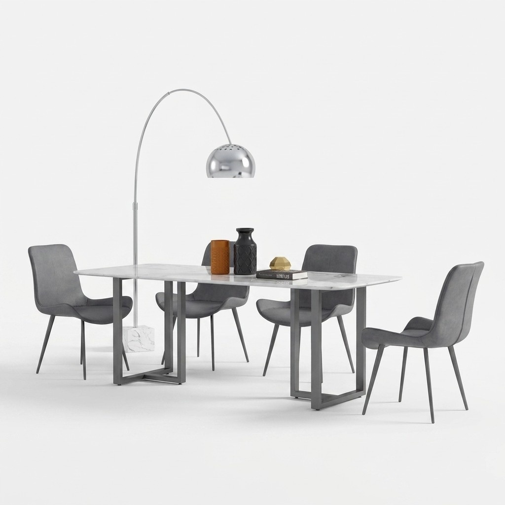 Design dining room group table + 4 chairs seat upholstery set tables recliner chair
