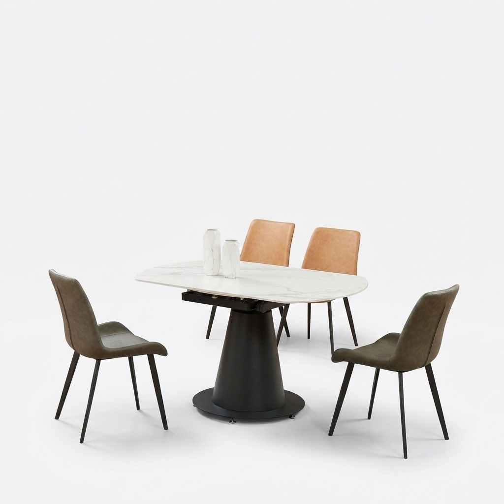 Design Dining Table Oval Table Dining Room Living Room Tables 150x90 Stainless Steel Furniture
