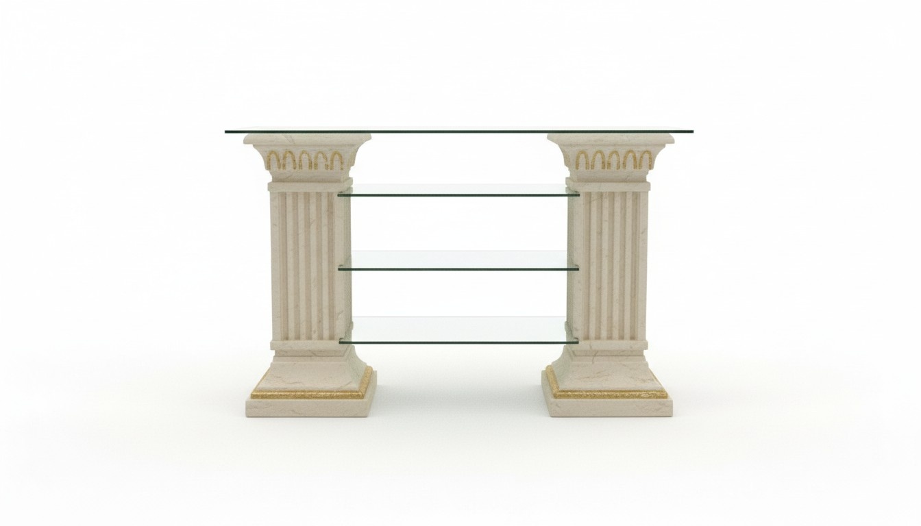 Design Display Case Shelf Glass Column Showcases Shelves TV Cabinet Living Room 1872 New
