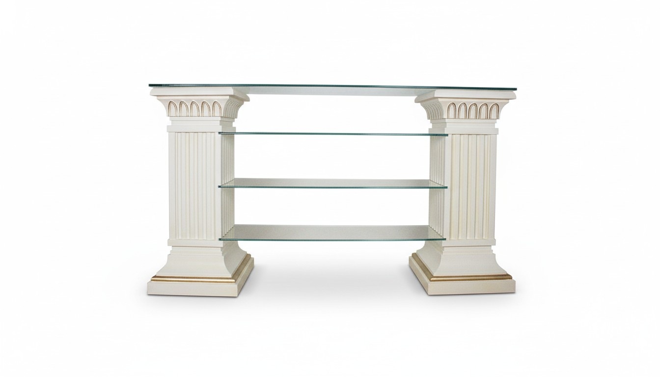 Design Display Case Shelf Glass Column Cabinet Showcases Shelves Cupboard Living Room 1848