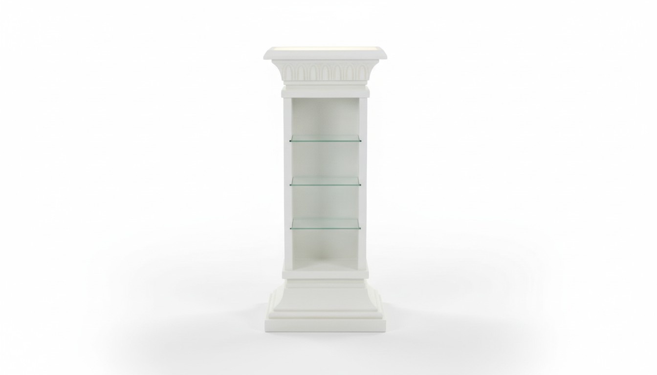 Design Display Case Shelf Glass Column Showcases Shelves Lamp Cabinet Living Room 6893