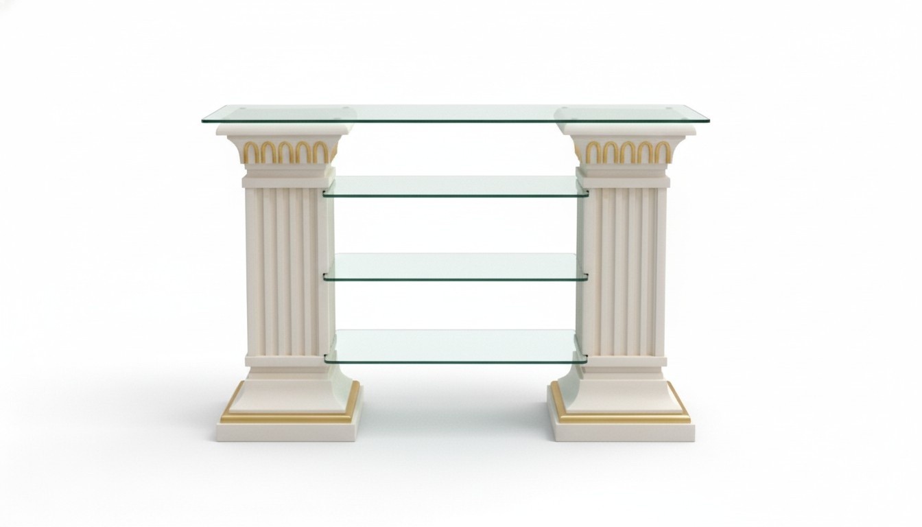 Design Display Case Shelf Glass Column Showcases Shelves TV Cabinet Living Room 1871 New
