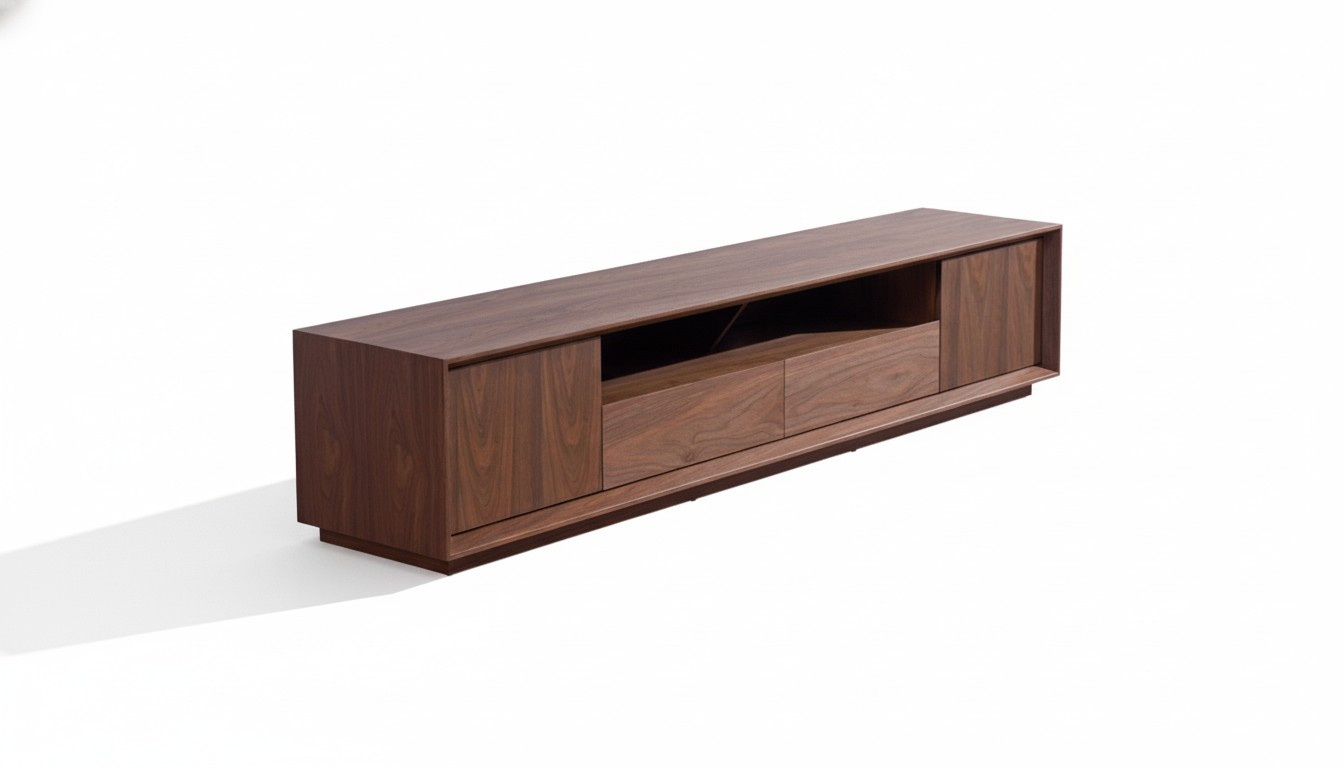 Design Dresser Side Cabinet Shelf Luxury Illuminated Living Room Lowboard