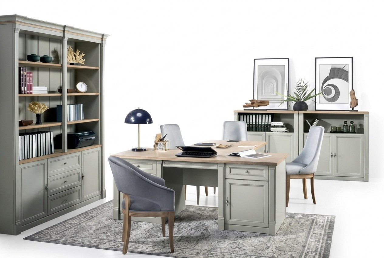 Modern style made of real wooden office sideboard with swing doors, model - ME-K2