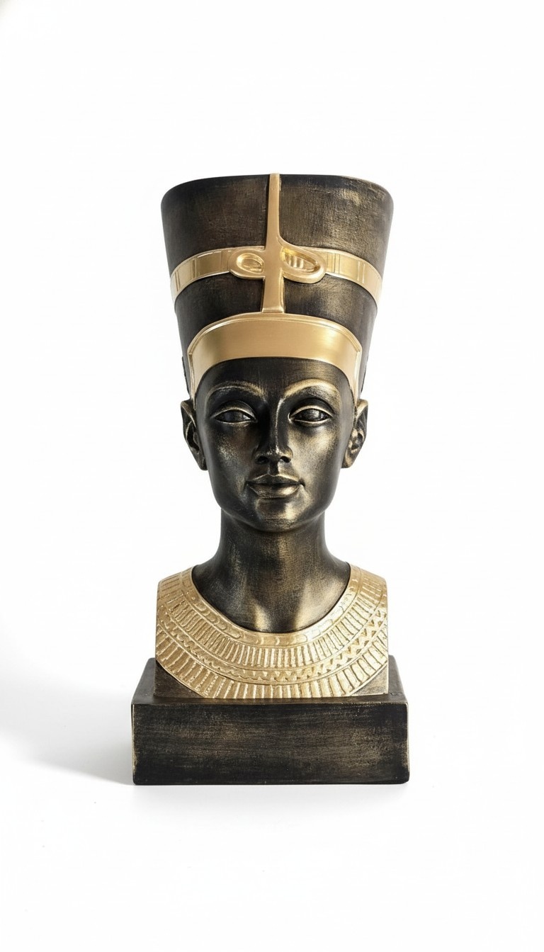 Design Egyptian Figure Nefertiti Bust Statue Sculpture Sculptures Decoration
