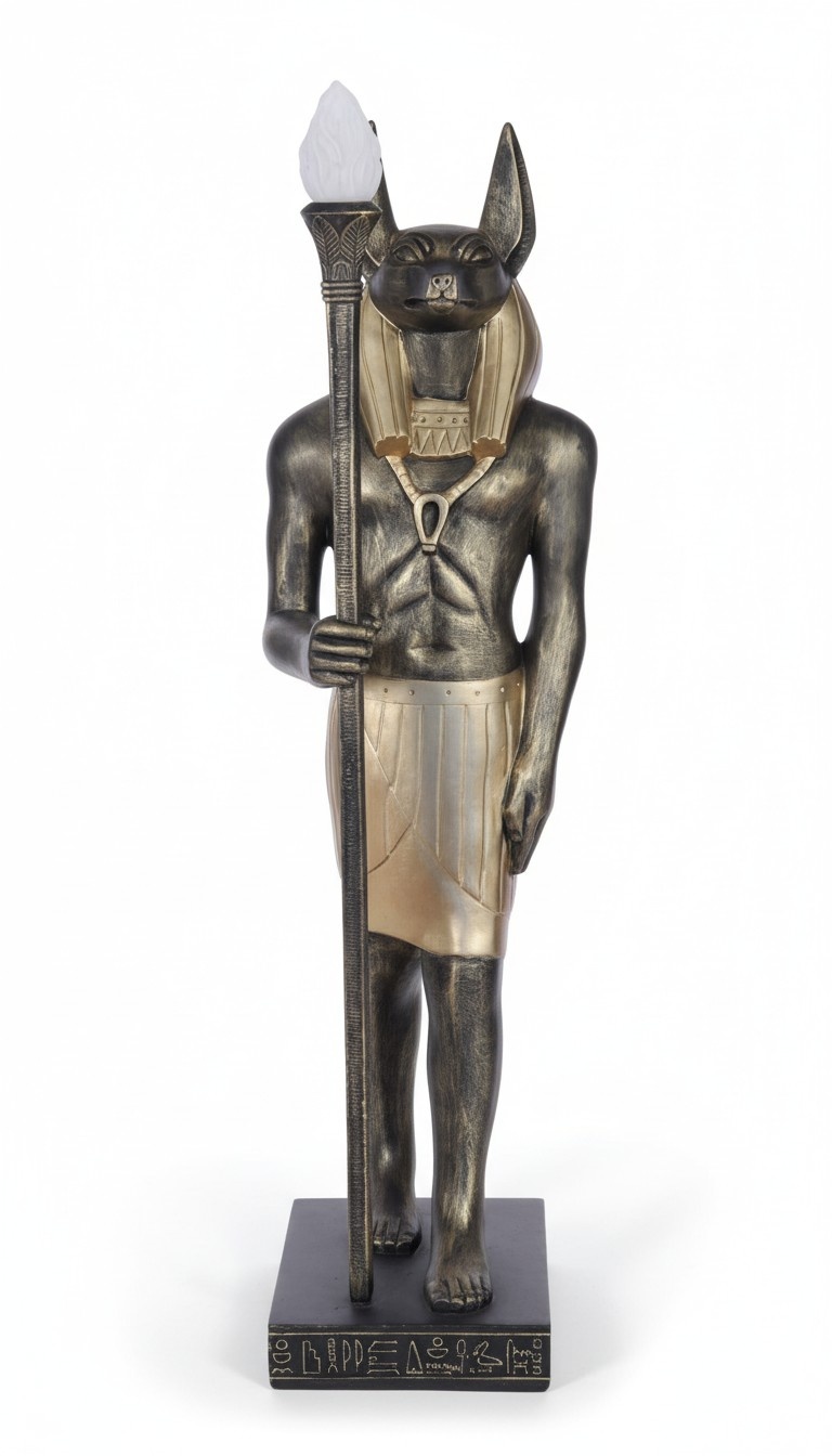 Design light in ancient egyptian god anubis figure statue acrylic decoration sculpture, model - P2875x1335