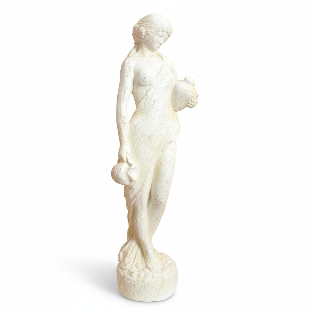 Antique design greek semi-naked sculpture deco-figure stucco statue, model - 0336