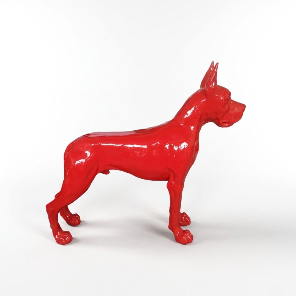 Design Figure Dog Plastic Sculpture Decoration Deco Statues New 110x125cm