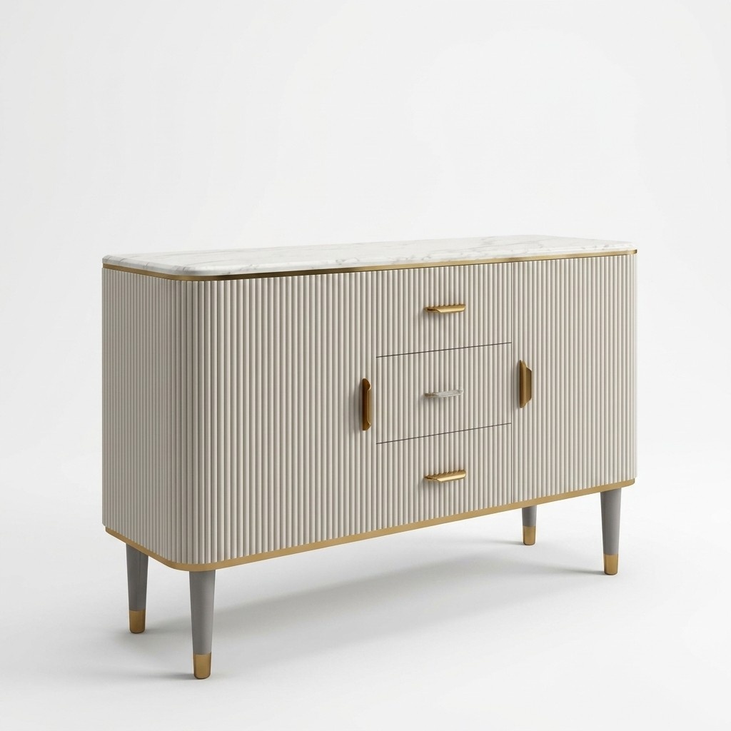 Design furniture luxury chests of drawers sideboard living room modern grey wood new