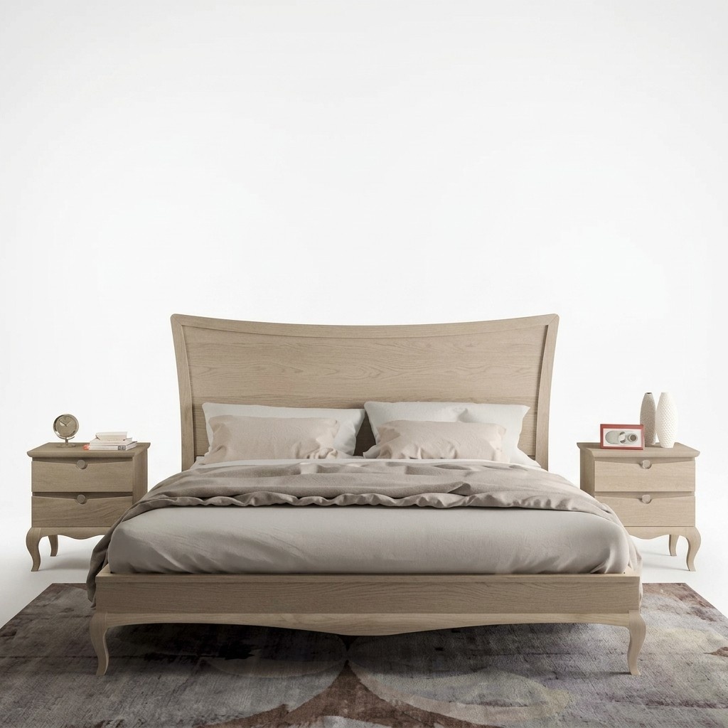 Design Furniture Modern Luxury Bed 2x Bedside Table Bedroom Set 3 pcs. new
